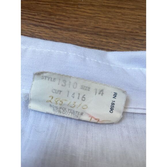 Vintage White Cottage Core Button Down Size 14 - Picture 3 of 8